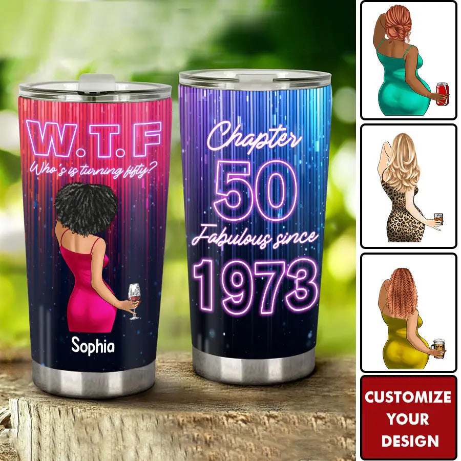 Personalized Tumbler - 50th Birthday Tumbler, Personalized 50th Birthday Gifts, 50th Gift Ideas For Her