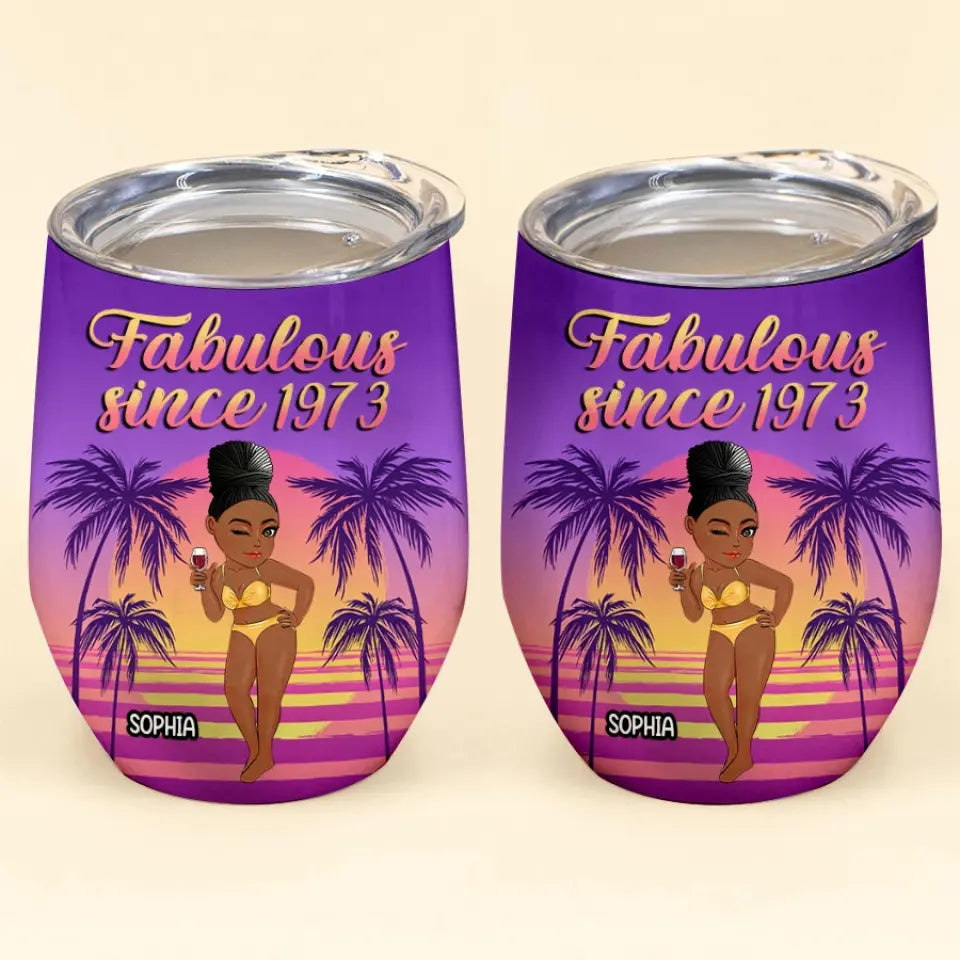 Personalized Wine Tumbler - 50th Birthday Wine Tumbler, Personalized 50th Birthday Gifts, 50th Gift Ideas For Her