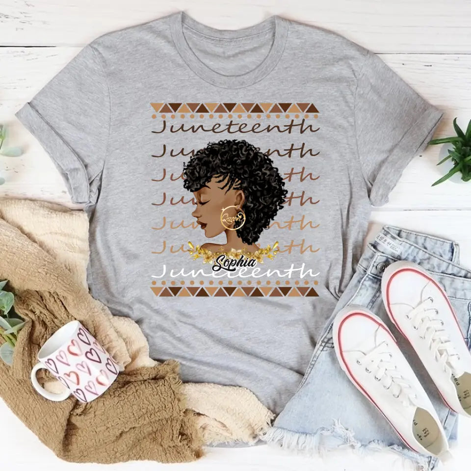 Personalized Shirt - Juneteenth T Shirt, Black Women&#39;s Juneteenth t shirt, Juneteenth shirt ideas, Black History Gift For Black Woman