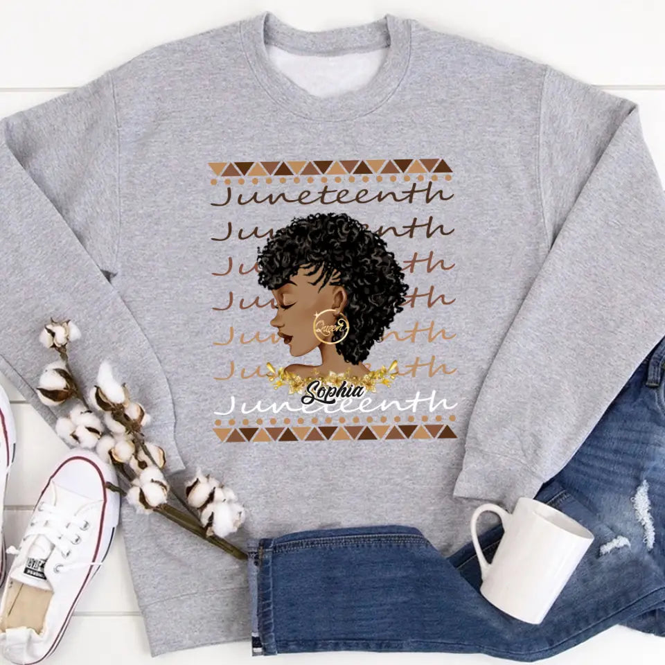 Personalized Shirt - Juneteenth T Shirt, Black Women&#39;s Juneteenth t shirt, Juneteenth shirt ideas, Black History Gift For Black Woman