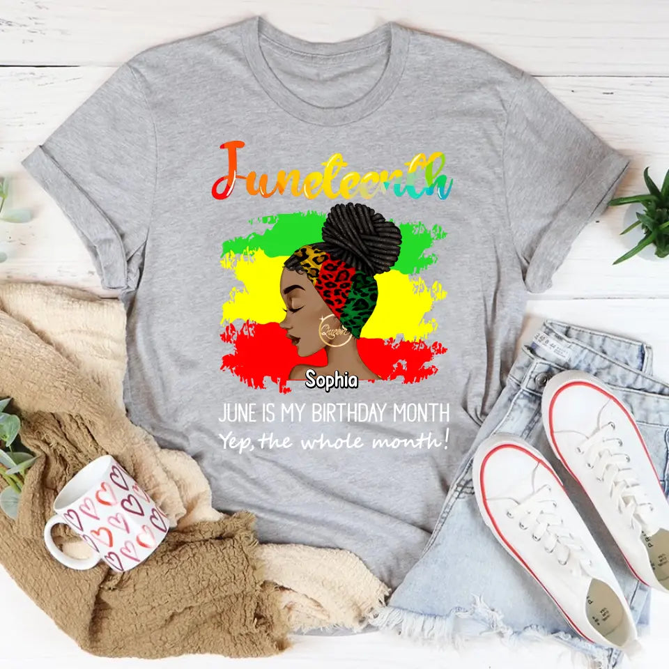 Personalized Shirt - Juneteenth T Shirt, Black Women's Juneteenth t shirt, Juneteenth shirt ideas, Black History Gift For Black Woman
