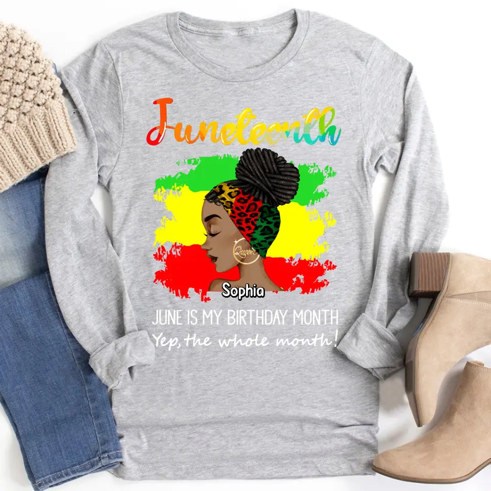 Personalized Shirt - Juneteenth T Shirt, Black Women's Juneteenth t shirt, Juneteenth shirt ideas, Black History Gift For Black Woman