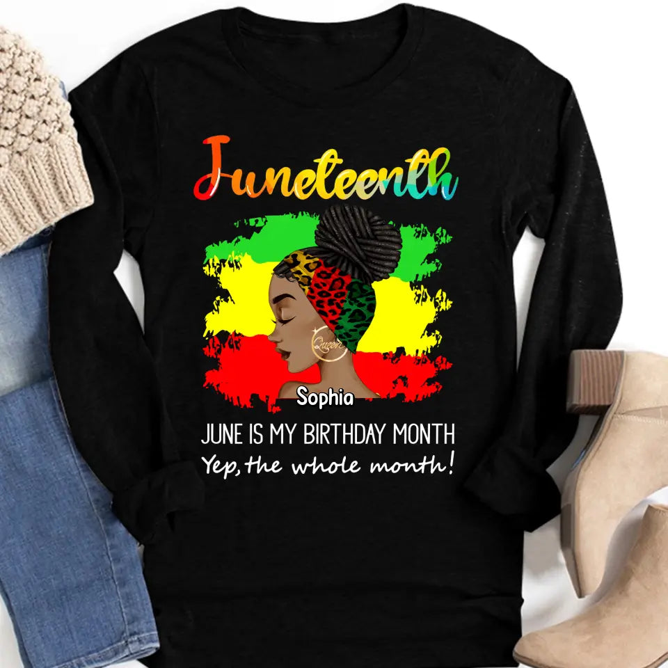 Personalized Shirt - Juneteenth T Shirt, Black Women's Juneteenth t shirt, Juneteenth shirt ideas, Black History Gift For Black Woman