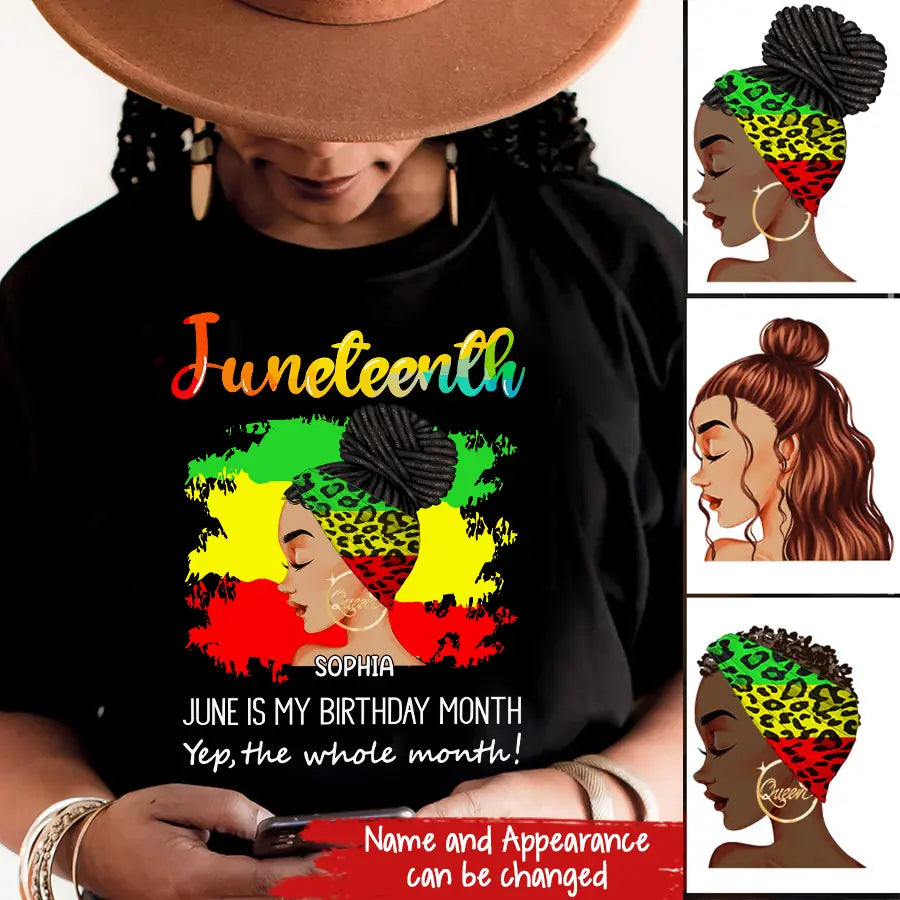 Personalized Shirt - Juneteenth T Shirt, Black Women's Juneteenth t shirt, Juneteenth shirt ideas, Black History Gift For Black Woman