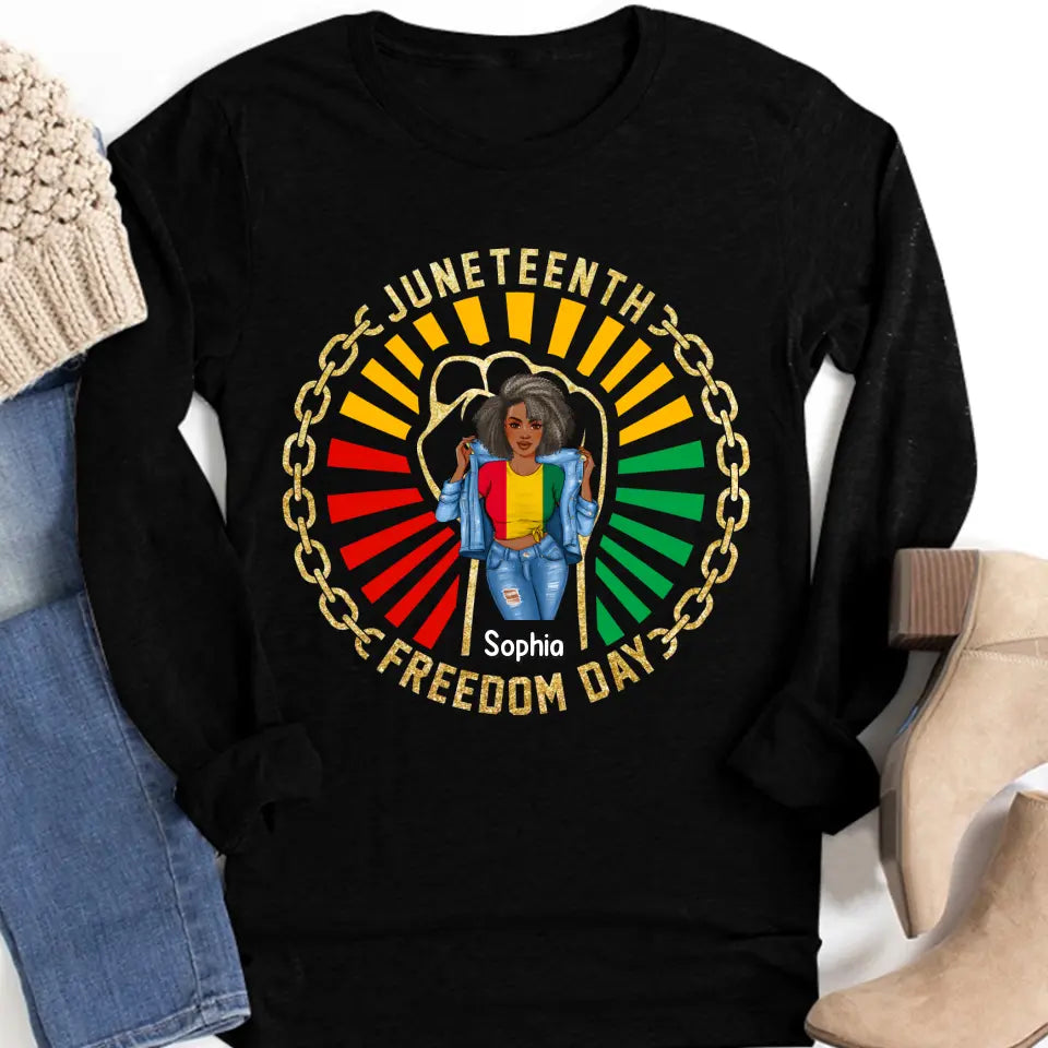 Personalized Shirt - Juneteenth T Shirt, Black Women's Juneteenth t shirt, Juneteenth shirt ideas, Black History Gift For Black Woman