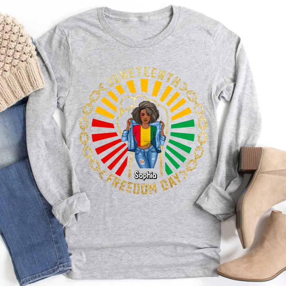 Personalized Shirt - Juneteenth T Shirt, Black Women's Juneteenth t shirt, Juneteenth shirt ideas, Black History Gift For Black Woman