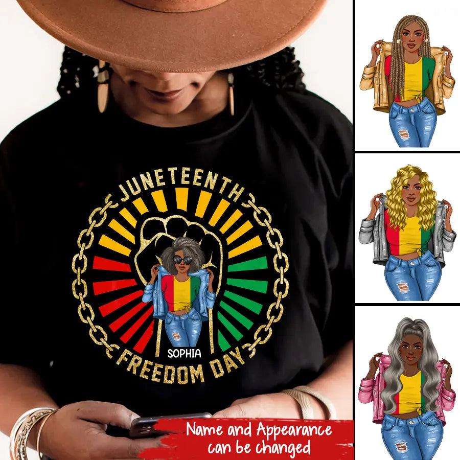 Personalized Shirt - Juneteenth T Shirt, Black Women's Juneteenth t shirt, Juneteenth shirt ideas, Black History Gift For Black Woman