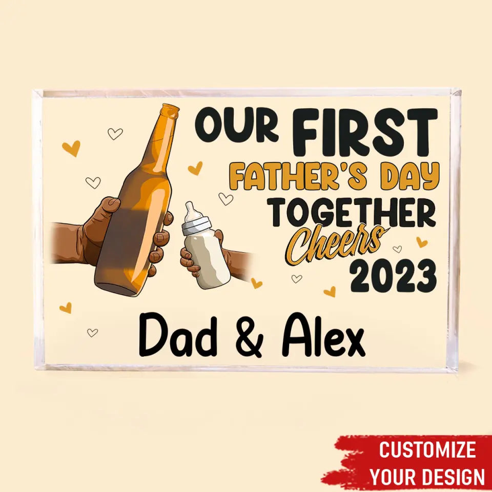 First Fathers day gift, Custom Shape Acrylic Plaque, Best Gifts for new Dads, First Fathers day gift ideas