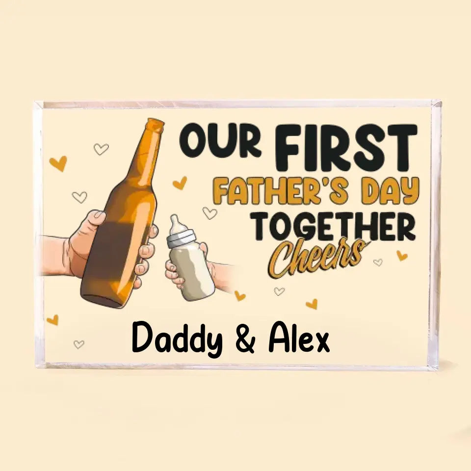 First Fathers day gift, Custom Shape Acrylic Plaque, Best Gifts for new Dads, First Fathers day gift ideas