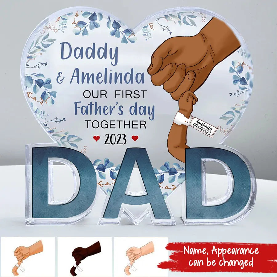 First Fathers day gift, Custom Shape Acrylic Plaque, Best Gifts for new Dads, First Fathers day gift ideas