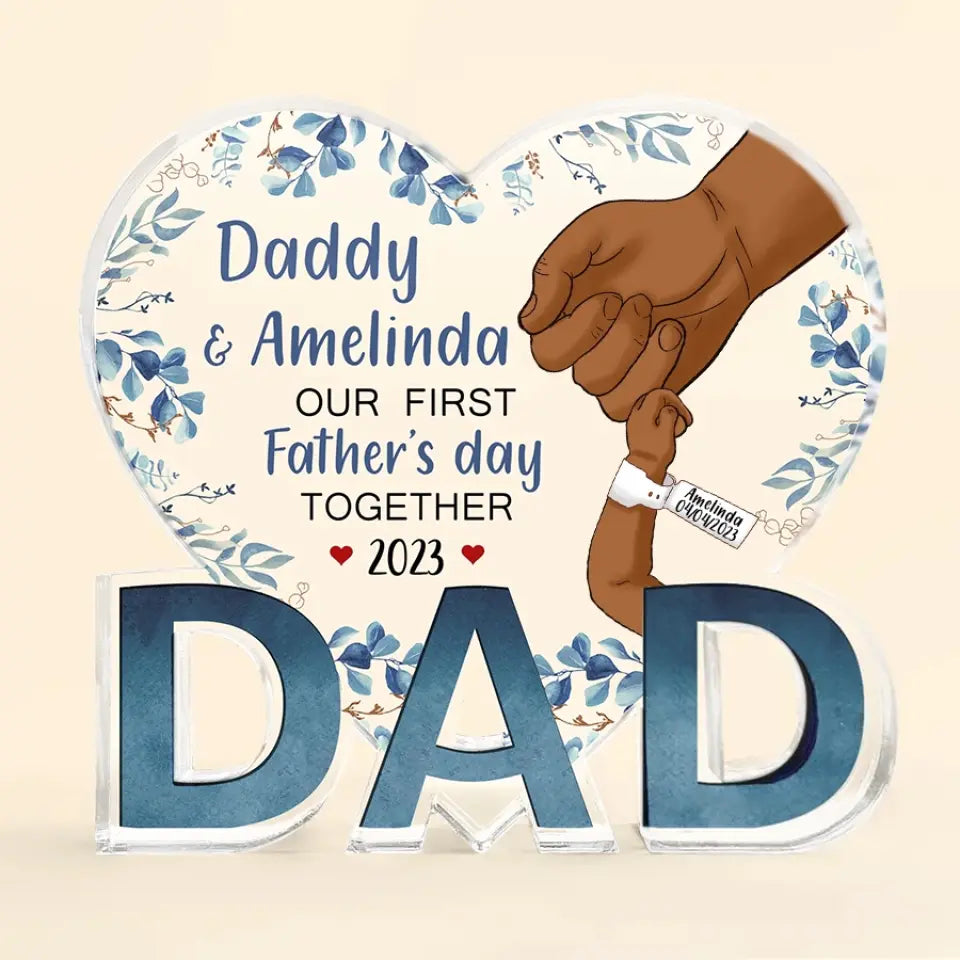 First Fathers day gift, Custom Shape Acrylic Plaque, Best Gifts for new Dads, First Fathers day gift ideas