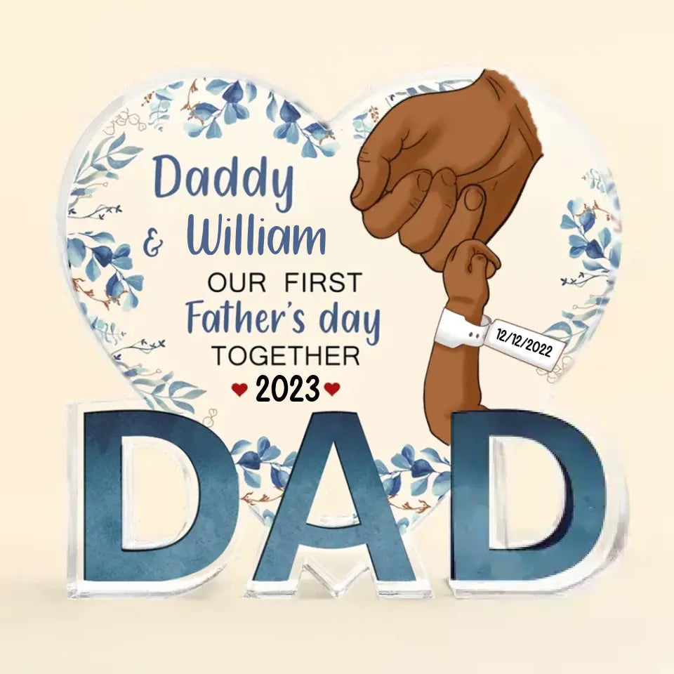 First Fathers day gift, Custom Shape Acrylic Plaque, Best Gifts for new Dads, First Fathers day gift ideas