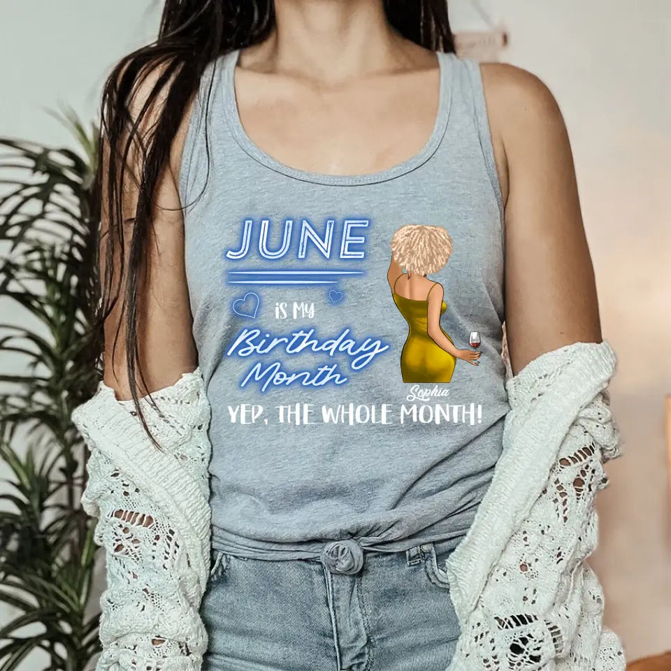 June Birthday Shirt, Custom Birthday Shirt, Queens Born In June, June Birthday Shirts For Woman, June Birthday Gifts