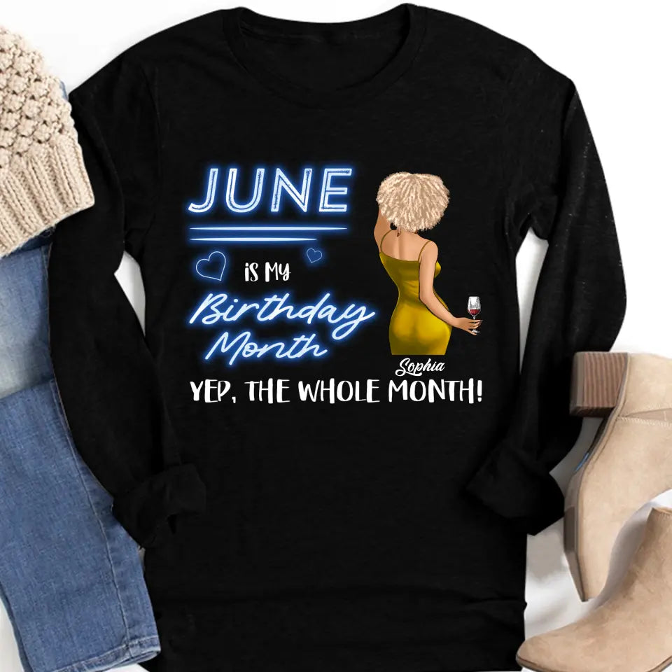 June Birthday Shirt, Custom Birthday Shirt, Queens Born In June, June Birthday Shirts For Woman, June Birthday Gifts