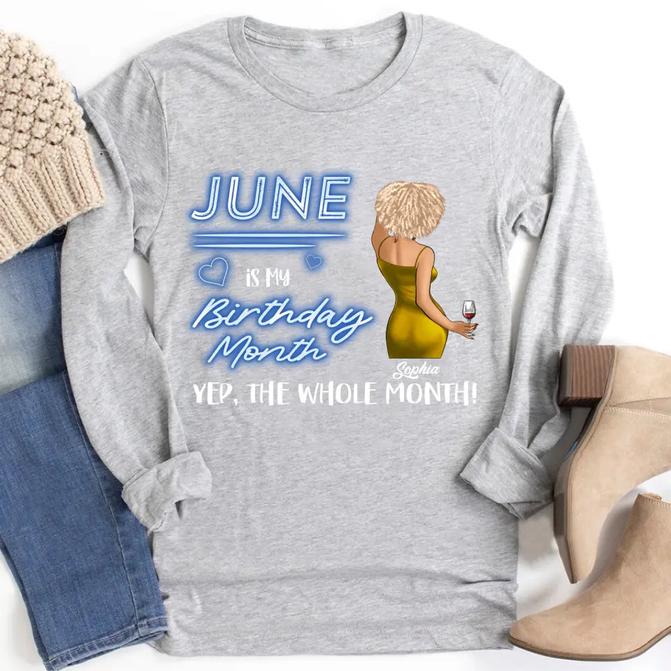 June Birthday Shirt, Custom Birthday Shirt, Queens Born In June, June Birthday Shirts For Woman, June Birthday Gifts
