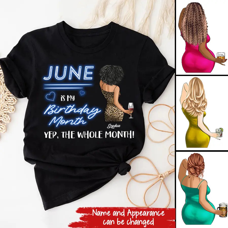 June Birthday Shirt, Custom Birthday Shirt, Queens Born In June, June Birthday Shirts For Woman, June Birthday Gifts