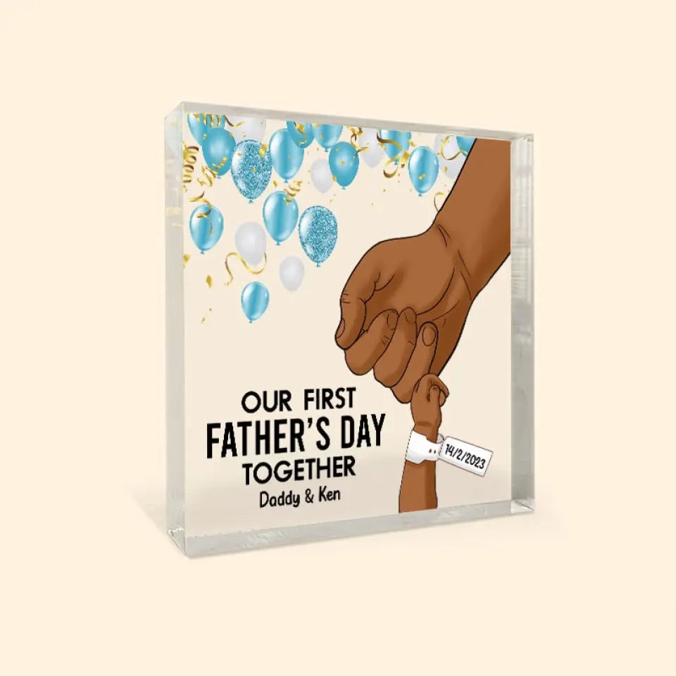 First Fathers day gift, Custom Shape Acrylic Plaque, Best Gifts for new Dads, First Fathers day gift ideas