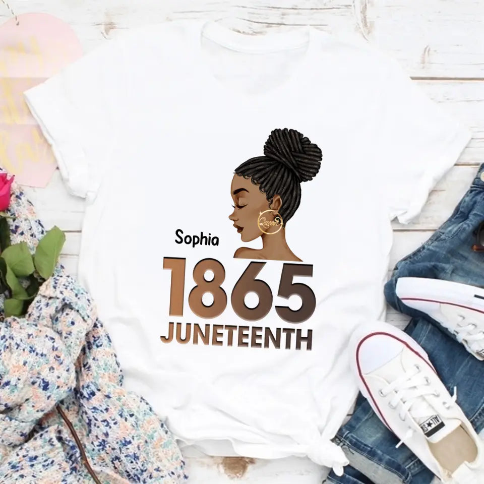 Personalized Shirt - Juneteenth T Shirt, Black Women&#39;s Juneteenth t shirt, Juneteenth shirt ideas, Black History Gift For Black Woman