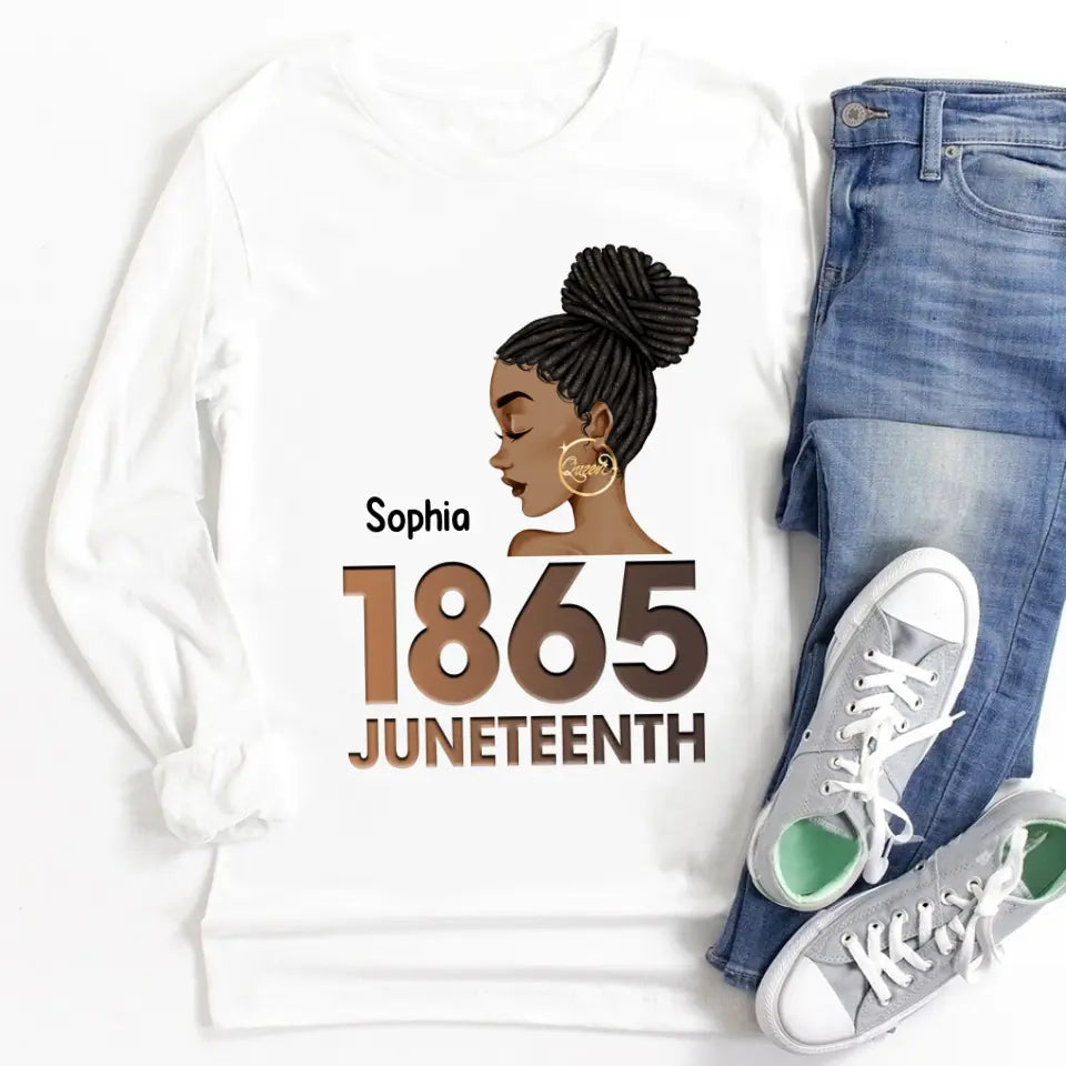 Personalized Shirt - Juneteenth T Shirt, Black Women&#39;s Juneteenth t shirt, Juneteenth shirt ideas, Black History Gift For Black Woman