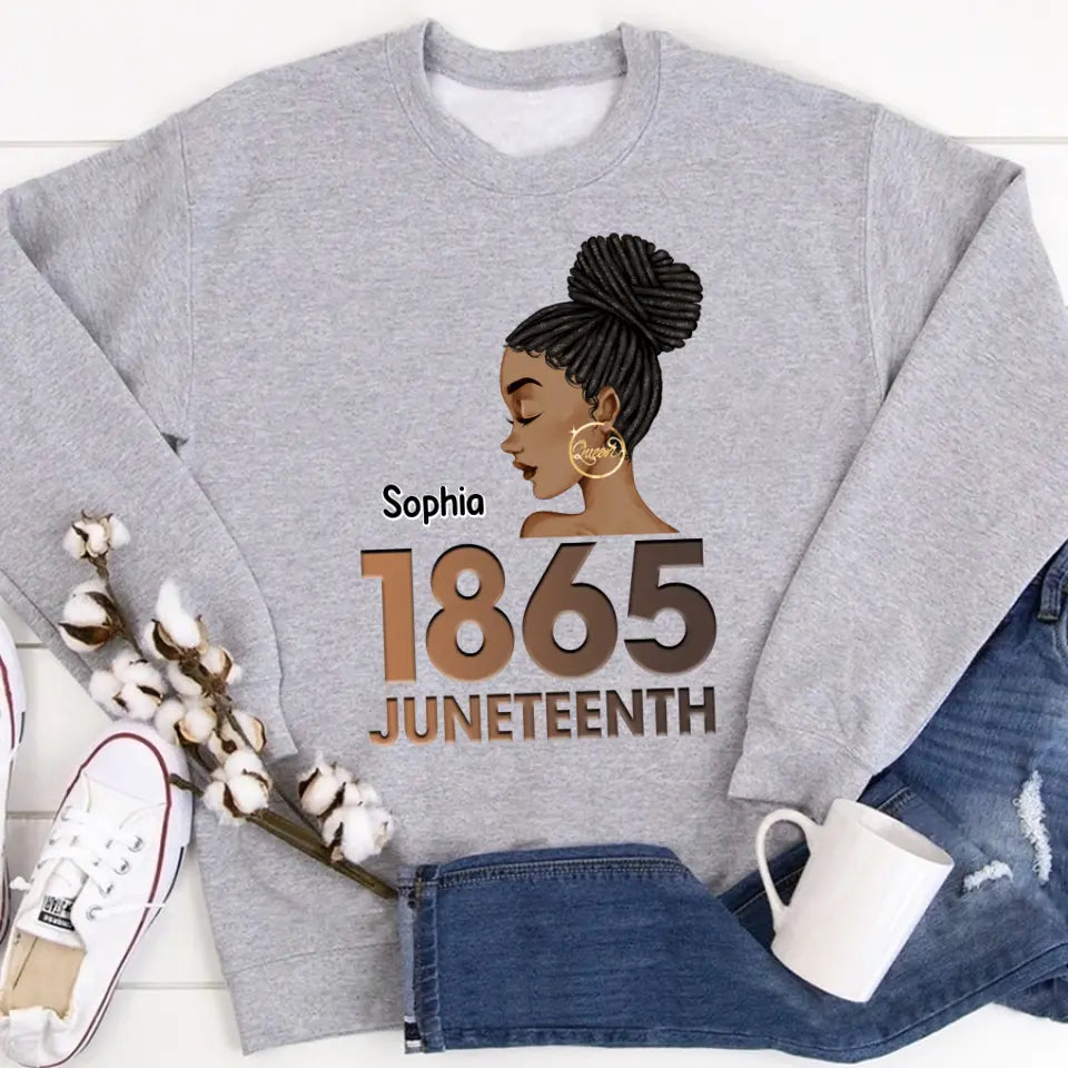 Personalized Shirt - Juneteenth T Shirt, Black Women&#39;s Juneteenth t shirt, Juneteenth shirt ideas, Black History Gift For Black Woman