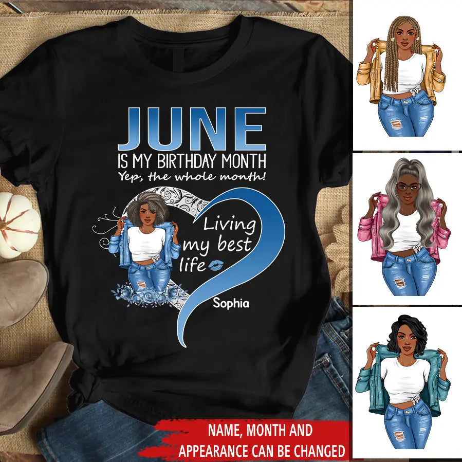 June Birthday Shirt, Custom Birthday Shirt, Queens was Born In June, June Birthday Shirts For Woman, June Birthday Gifts