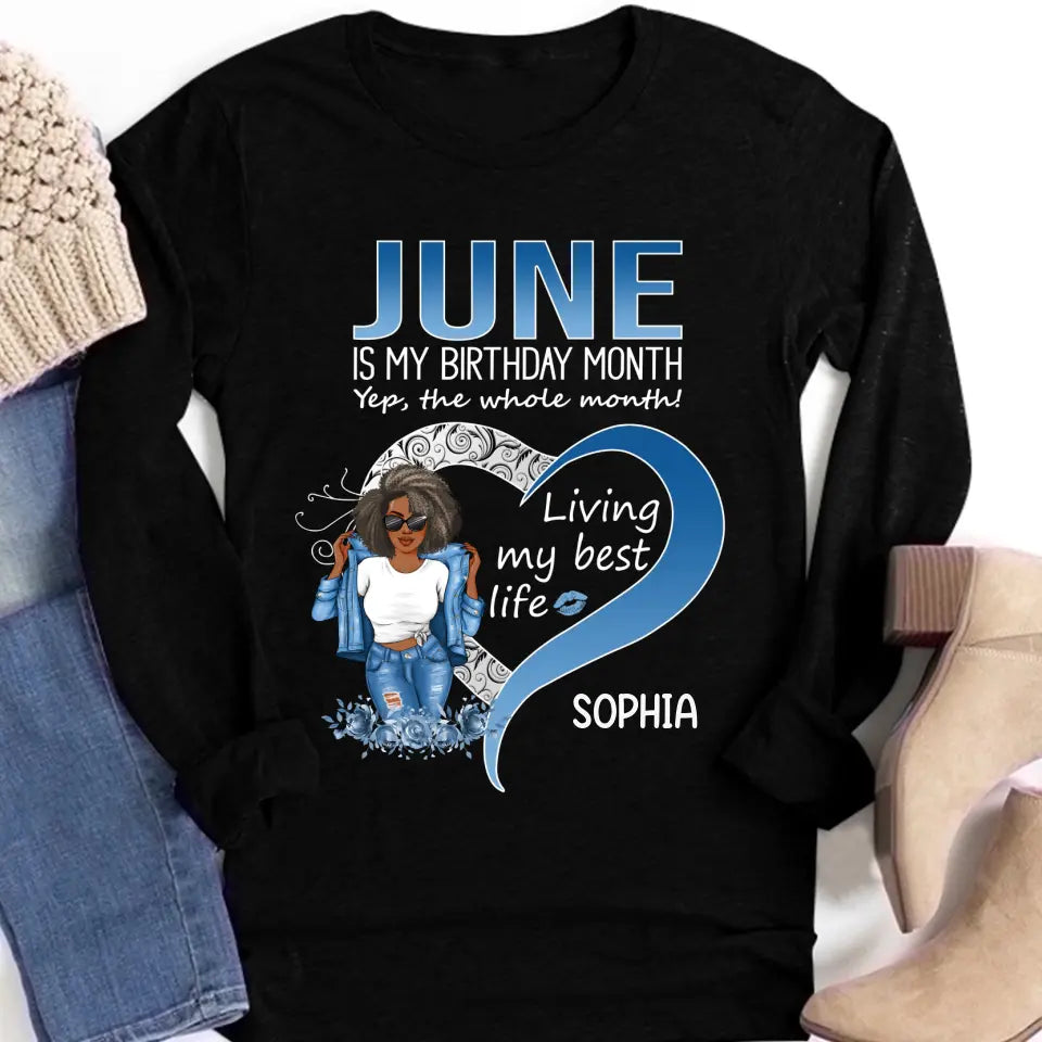 June Birthday Shirt, Custom Birthday Shirt, Queens was Born In June, June Birthday Shirts For Woman, June Birthday Gifts