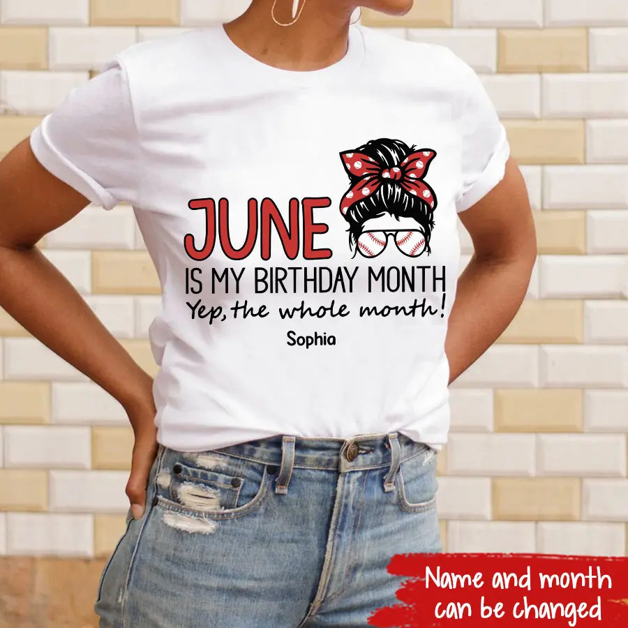 June Birthday Shirt, Custom Birthday Shirt, Queens was Born In June, June Birthday Shirts For Woman, June Birthday Gifts, Baseball Lovers