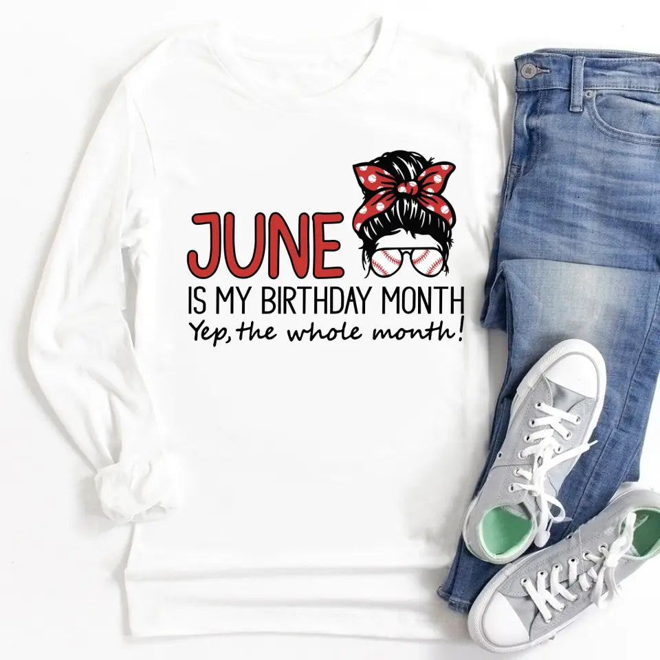 June Birthday Shirt, Custom Birthday Shirt, Queens was Born In June, June Birthday Shirts For Woman, June Birthday Gifts, Baseball Lovers