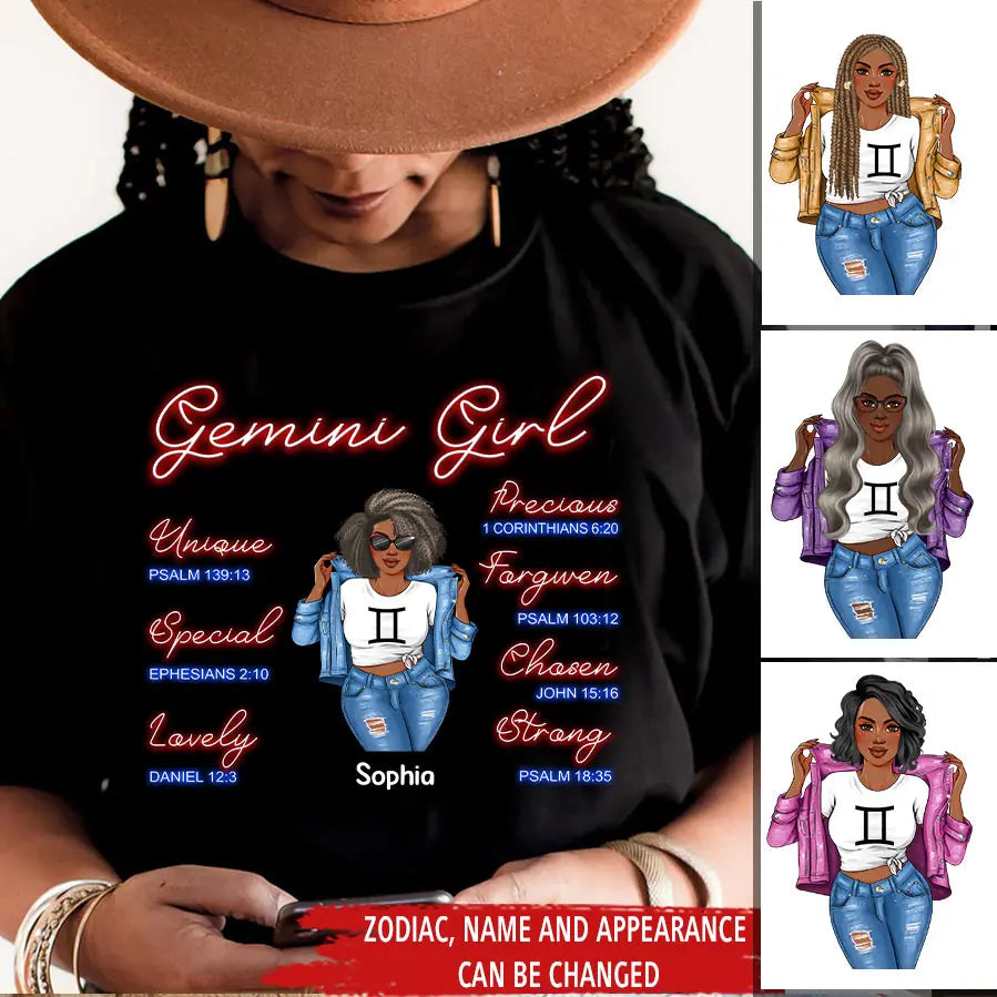 Personalized Birthday Shirts, Zodiac T Shirt, Zodiac Signs Shirt, Gemini Birthday T Shirt, Custom Birthday Gifts