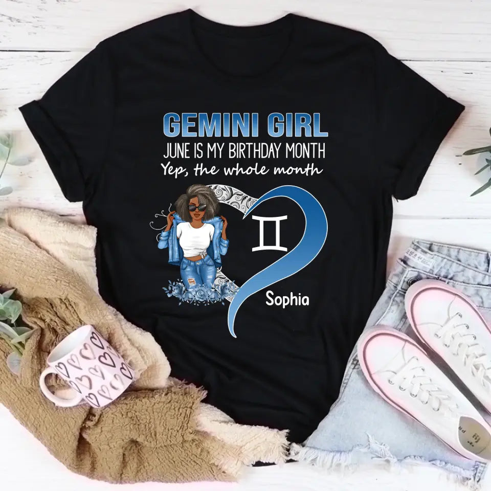 Personalized Birthday Shirts, Zodiac T Shirt, Zodiac Signs Shirt, Gemini Birthday T Shirt, Custom Birthday Gifts