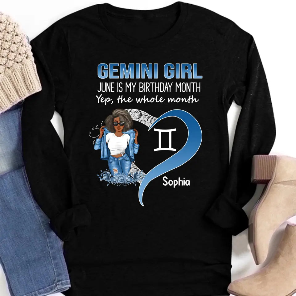 Personalized Birthday Shirts, Zodiac T Shirt, Zodiac Signs Shirt, Gemini Birthday T Shirt, Custom Birthday Gifts