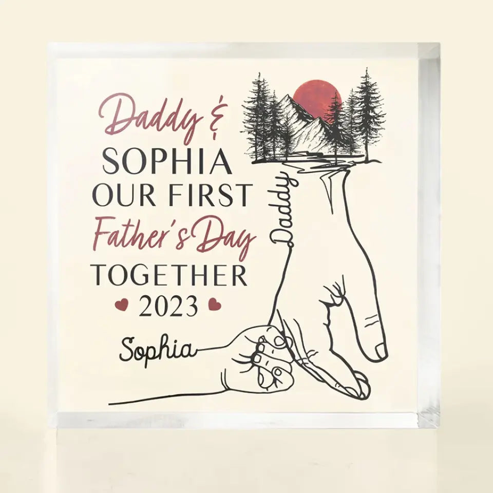 First Fathers day gift, Custom Shape Acrylic Plaque, Best Gifts for new Dads, First Fathers day gift ideas