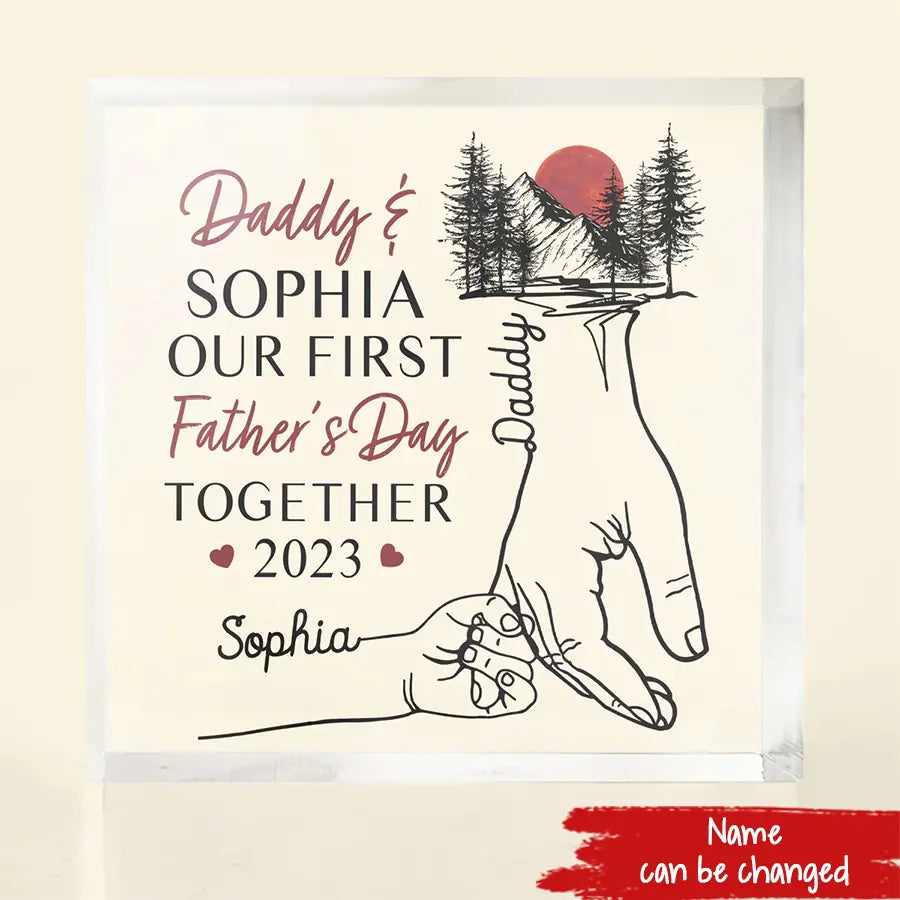 First Fathers day gift, Custom Shape Acrylic Plaque, Best Gifts for new Dads, First Fathers day gift ideas