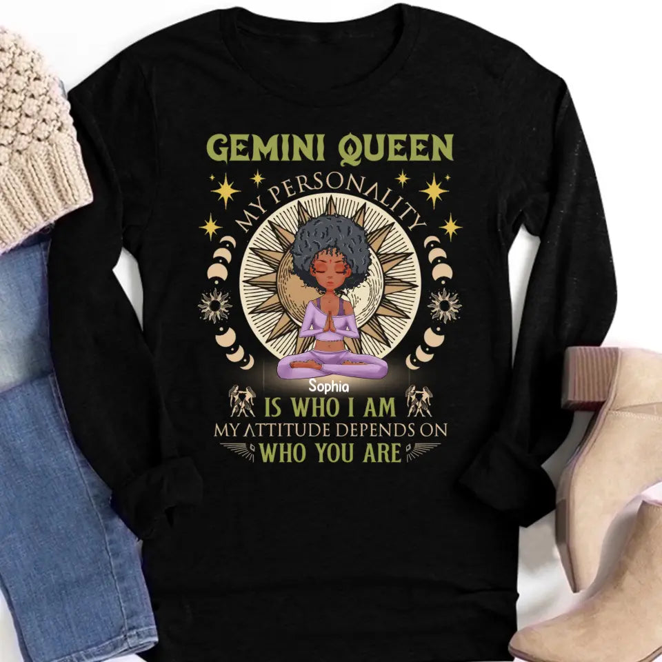 Personalized Birthday Shirts, Zodiac T Shirt, Zodiac Signs Shirt, Gemini Birthday T Shirt, Custom Birthday Gifts for Yoga Lovers