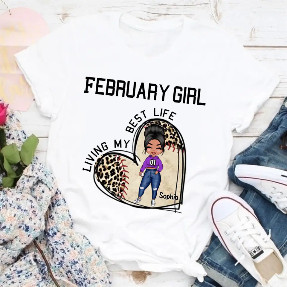 February Birthday Shirt, Custom Birthday Shirt, Queens Born In February , February Birthday Gifts, February Shirts For Woman, Baseball Lover