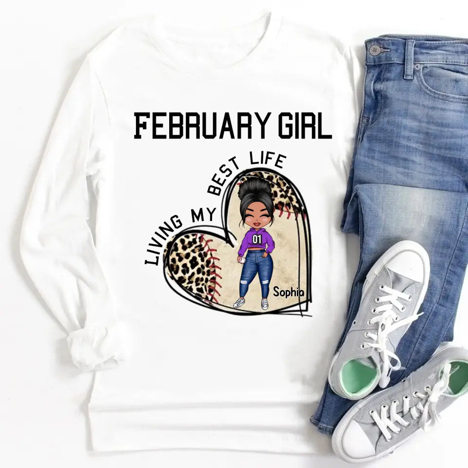 February Birthday Shirt, Custom Birthday Shirt, Queens Born In February , February Birthday Gifts, February Shirts For Woman, Baseball Lover