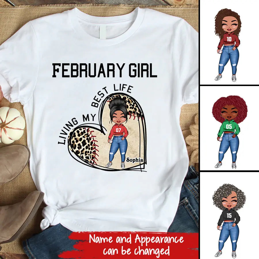 February Birthday Shirt, Custom Birthday Shirt, Queens Born In February , February Birthday Gifts, February Shirts For Woman, Baseball Lover