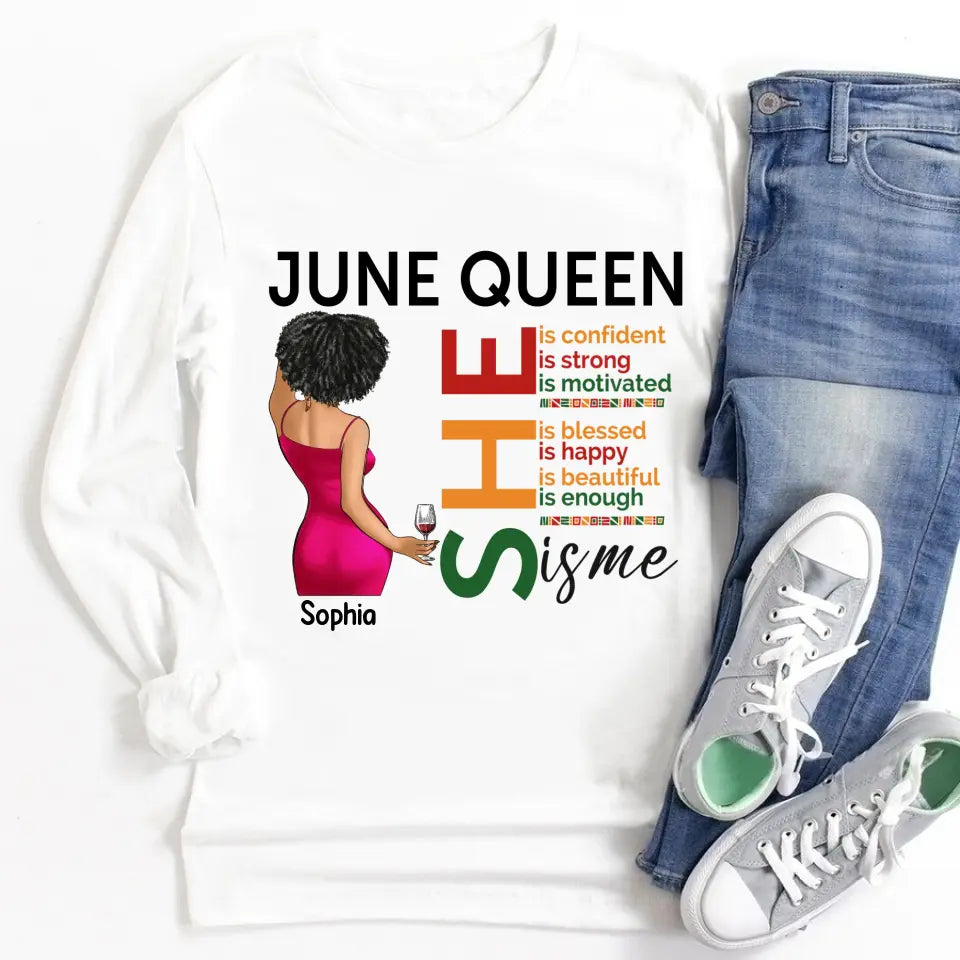 June Birthday Shirt, Custom Birthday Shirt, Juneteenth T Shirt, Black Women&#39;s Juneteenth t shirt, Juneteenth shirt ideas, Black History Gift For Black Woman