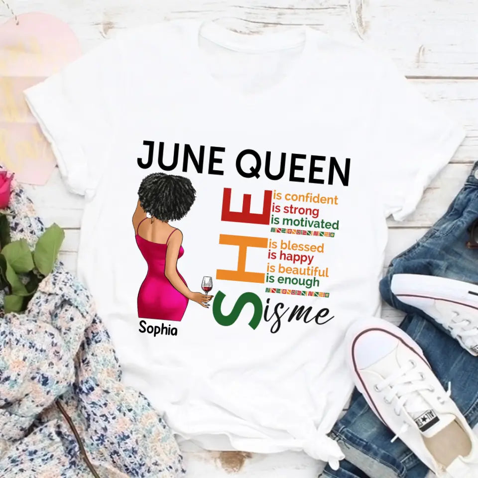 June Birthday Shirt, Custom Birthday Shirt, Juneteenth T Shirt, Black Women&#39;s Juneteenth t shirt, Juneteenth shirt ideas, Black History Gift For Black Woman