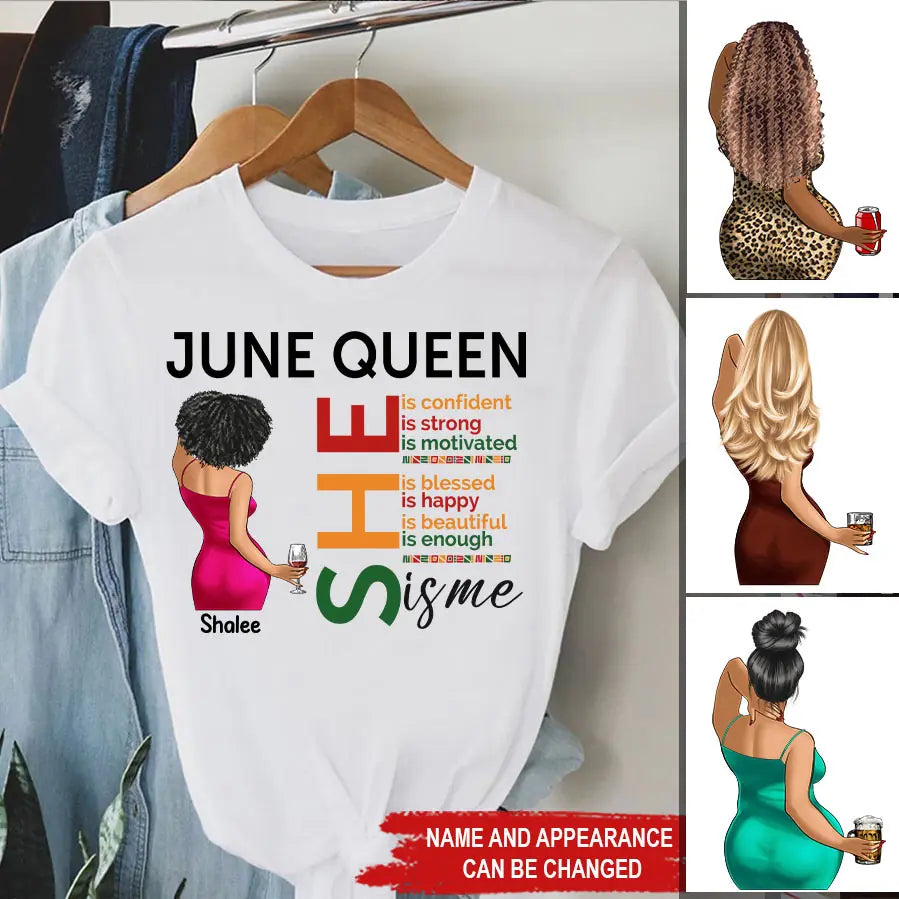 June Birthday Shirt, Custom Birthday Shirt, Juneteenth T Shirt, Black Women&#39;s Juneteenth t shirt, Juneteenth shirt ideas, Black History Gift For Black Woman