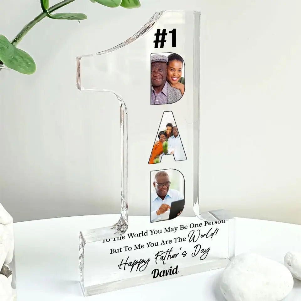 First Fathers day gift, Custom Shape Acrylic Plaque, Best Gifts for Dads, Fathers day gift ideas