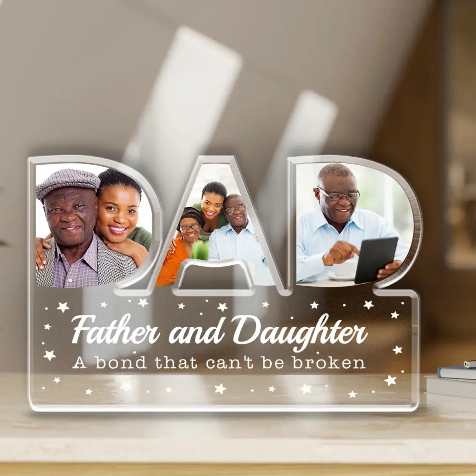 First Fathers day gift, Custom Shape Acrylic Plaque, Best Gifts for Dads, First Fathers day gift ideas