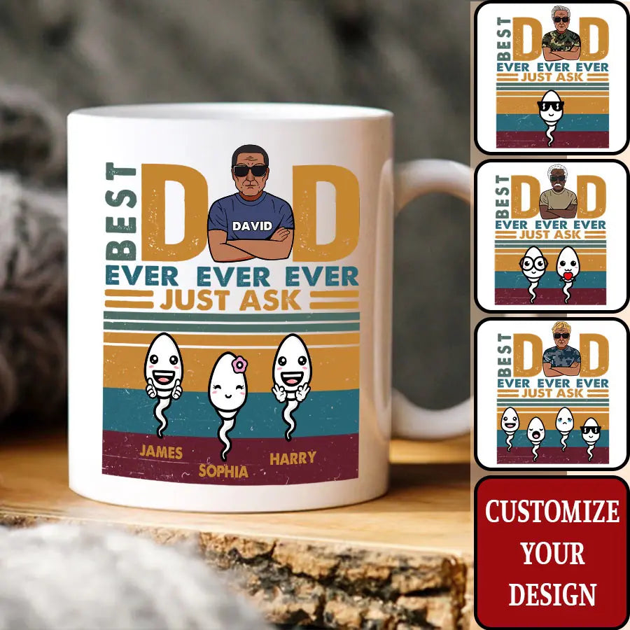 Personalized Fathers Day gifts, father's day coffee mug, First fathers day gift ideas, Best dad mug, Fathers day cup ideas