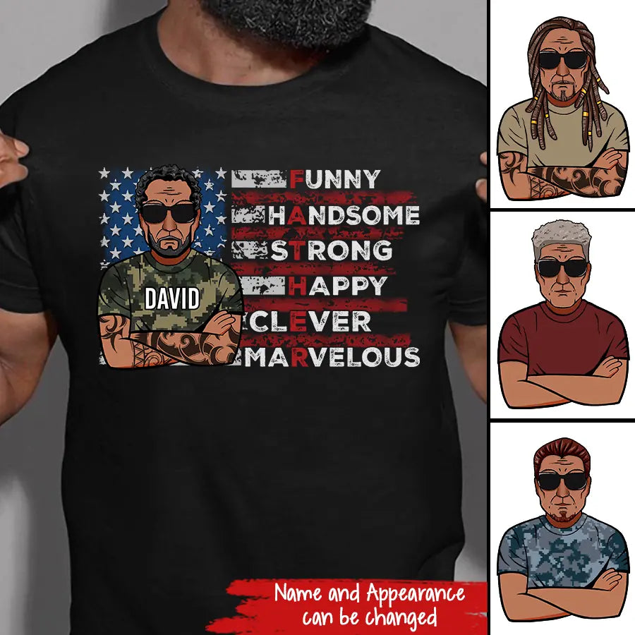 Fathers Day Gift, Custom Father&#39;s Day shirts, Best Gifts For New Dads, Happy Fathers Day Gift Ideas , Stepfather Shirt