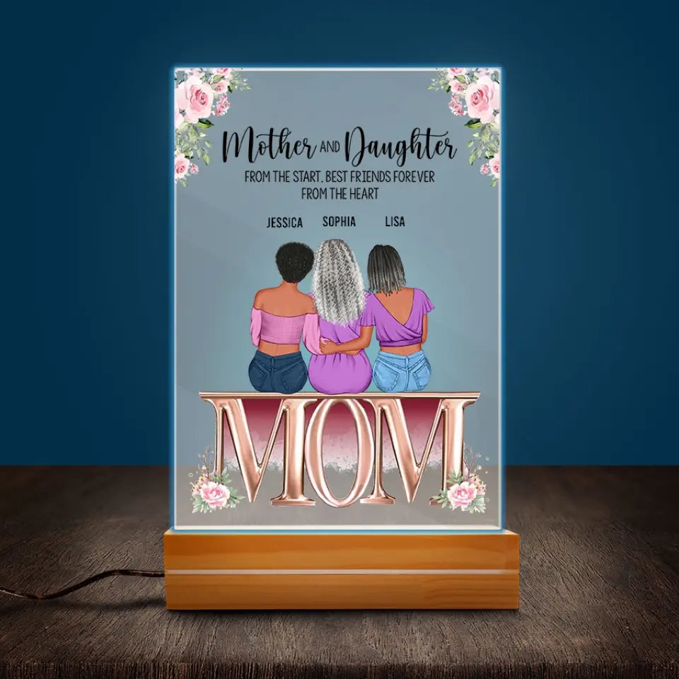 Mother And Daughter - Personalized Acrylic Plaque, Mother‘s Day Gift From Daughter, Happy Mother&#39;s day gifts,Mother Day Gift