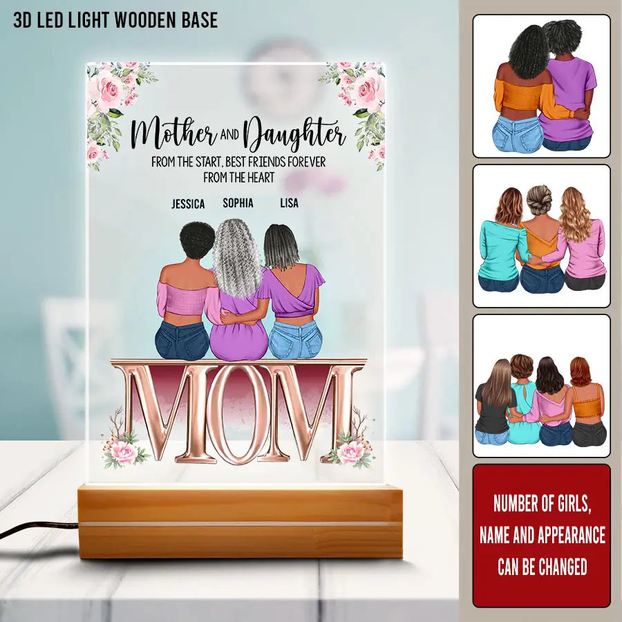 Mother And Daughter - Personalized Acrylic Plaque, Mother‘s Day Gift From Daughter, Happy Mother's day gifts,Mother Day Gift