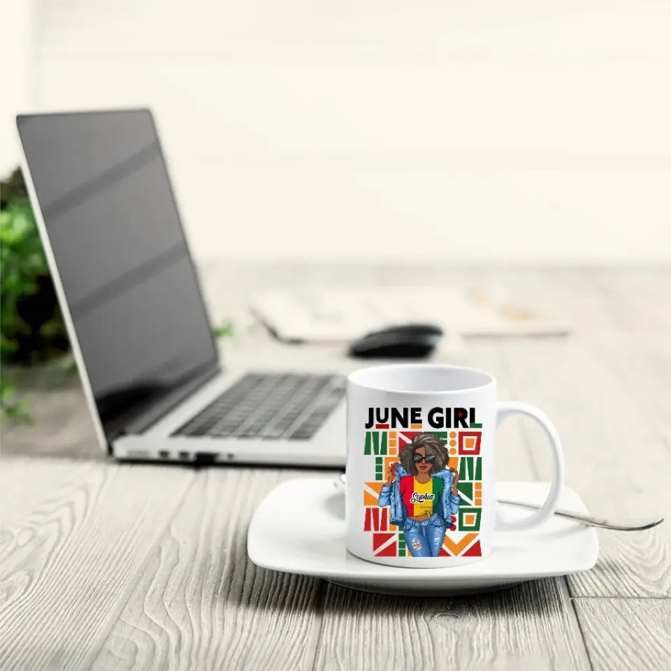 June Birthday Mug, Custom Birthday Mug, Queens are Born In June, June Birthday Mug For Woman, June Birthday Gifts