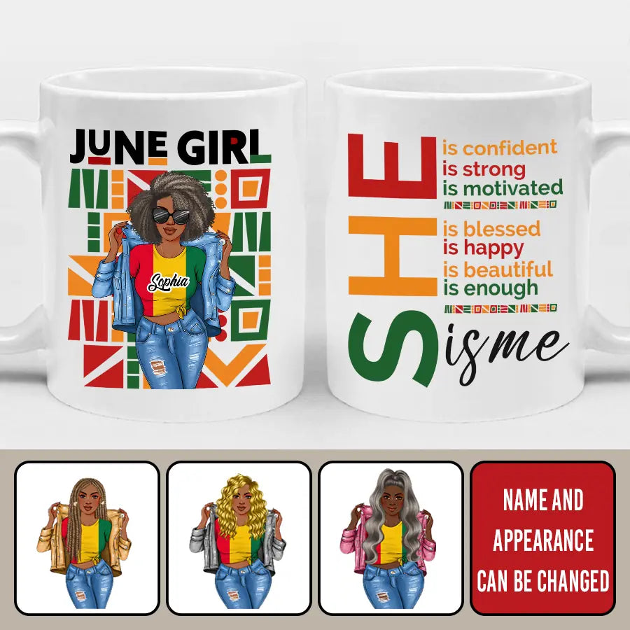 June Birthday Mug, Custom Birthday Mug, Queens are Born In June, June Birthday Mug For Woman, June Birthday Gifts