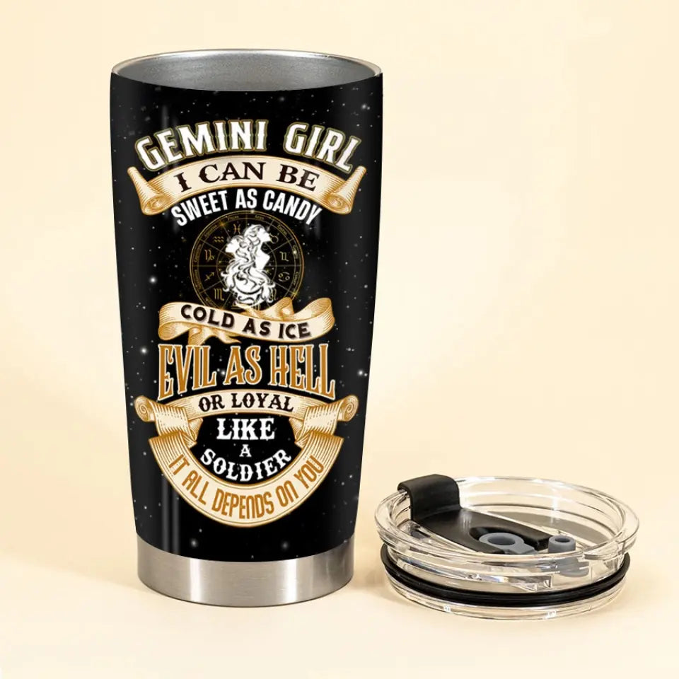 Personalized Tumbler - Gemini Girl, Gemini Birthday Gift For Woman,Gemini Birthday Month, Zodiac Tumbler, Zodiac Birthday Signs