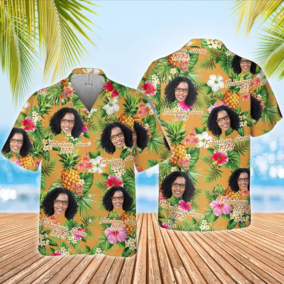 Custom Birthday Hawaiian Shirts, Turning 50 Hawaiian Shirt, Gifts For Women Turning 50, 50 And Fabulous Hawaiian Shirt